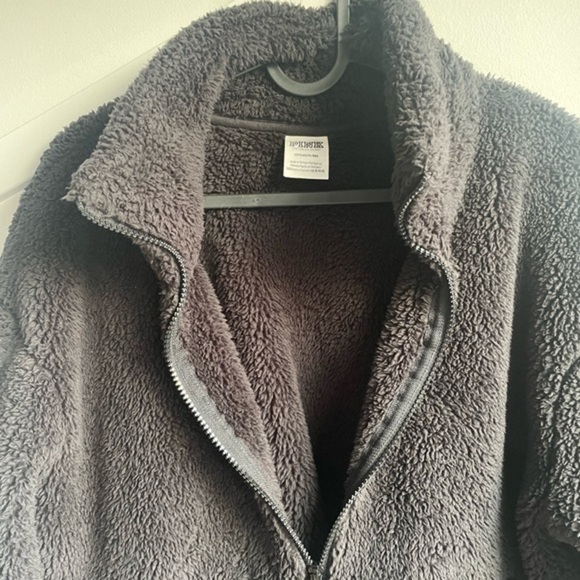 PINK Victoria's Secret Half Zip Teddy Sherpa Sweatshirt Pullover size S - Picture 2 of 8